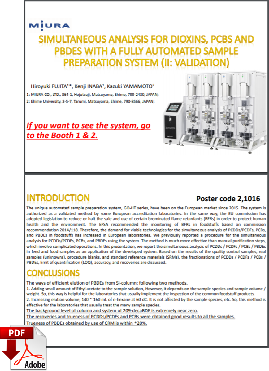 GO-HT and PBDEs automated sample purification
